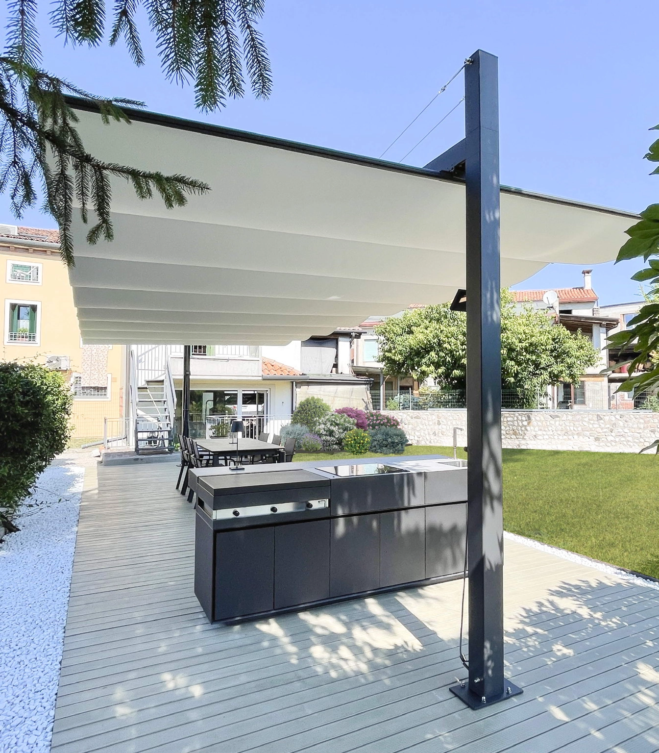 Vela ombreggiante scorrevole per dehors