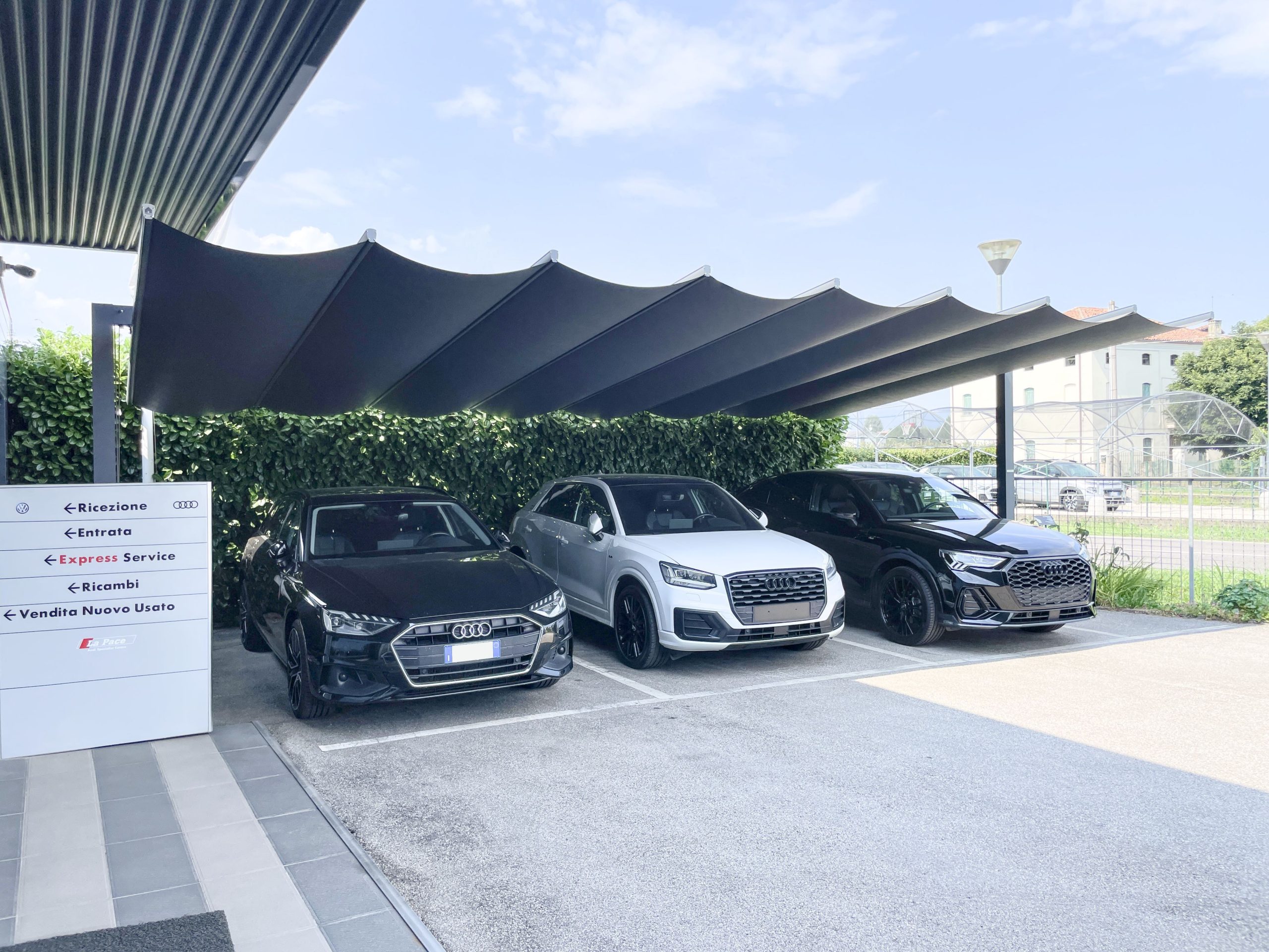 vela per copertura auto grandine